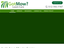 Tablet Screenshot of gotmow.com